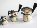 Schneemann Gruppe blau
